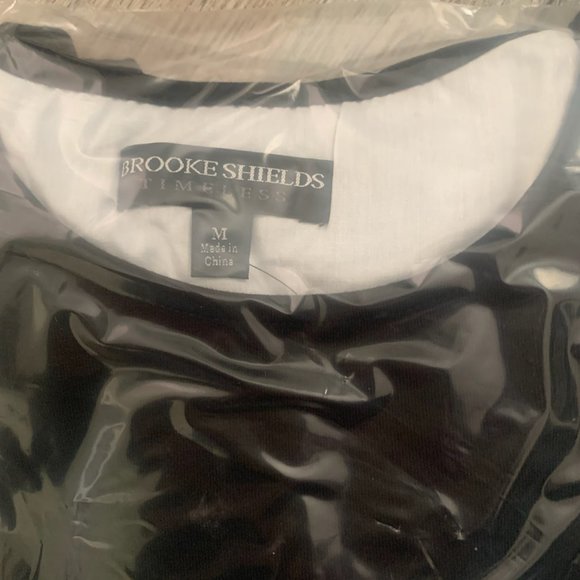 NWT BROOKE SHIELDS TIMELESS‎ 3/4 SLV HI-LOW TOP MEDIUM - Picture 10 of 11